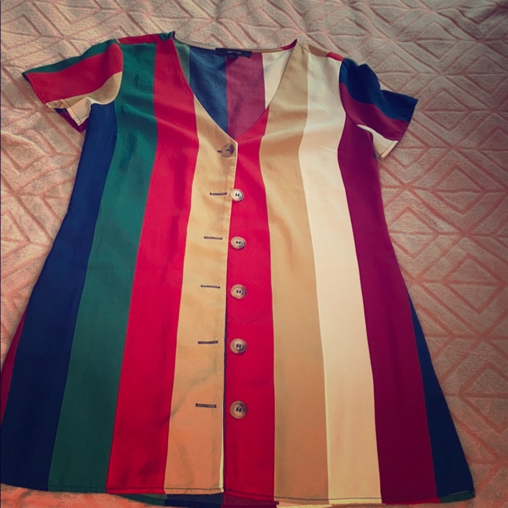 Color block stripe dress